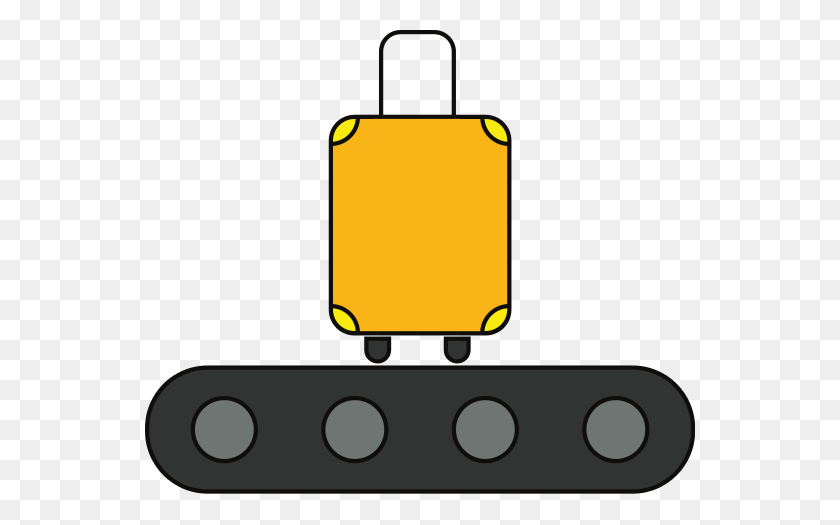550x465 Icon Of Trolley Bag On Conveyor Belt - Conveyor Belt Clipart