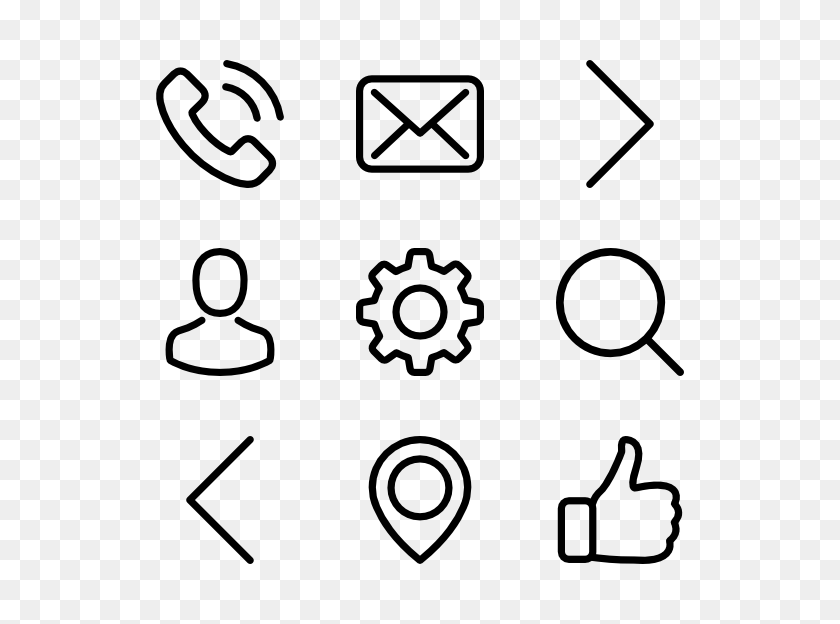 600x564 Icon Packs For Free - White Icons PNG