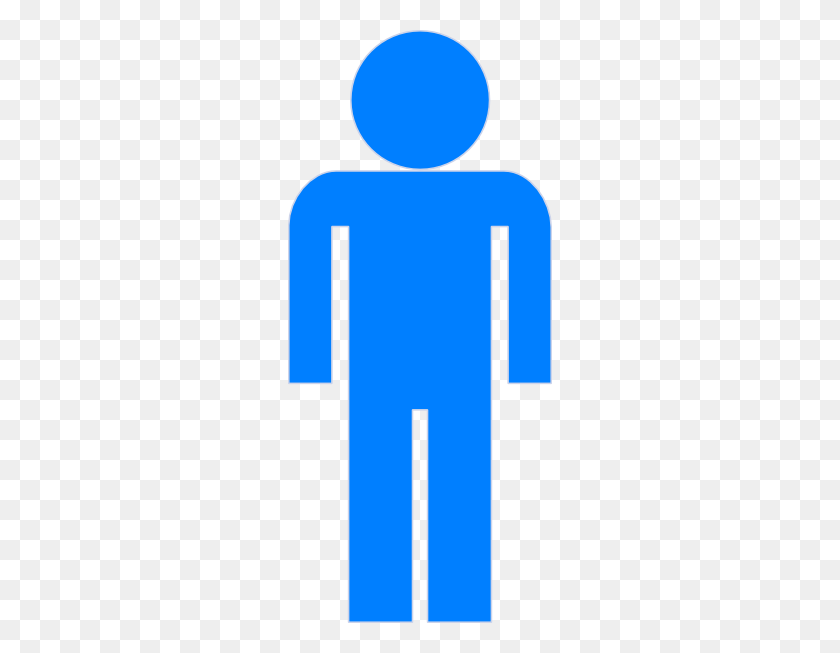 264x593 Icon Person Blue Symbol - Person PNG
