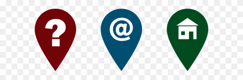 600x217 Значок Вопросительный Знак И Знак Электронной Почты И Значок Дома Векторные Картинки - Иконка Клипарт