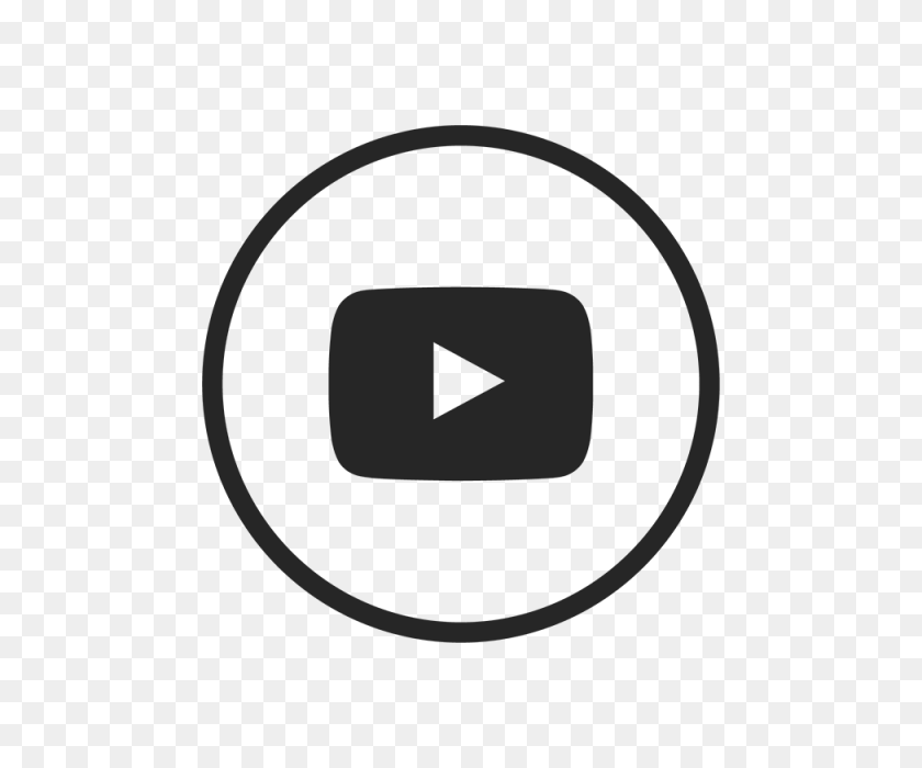 640x640 Icono De Youtube Youtube Negro Blanco Png Y Vector Para Descargar - Negro De Whatsapp Png