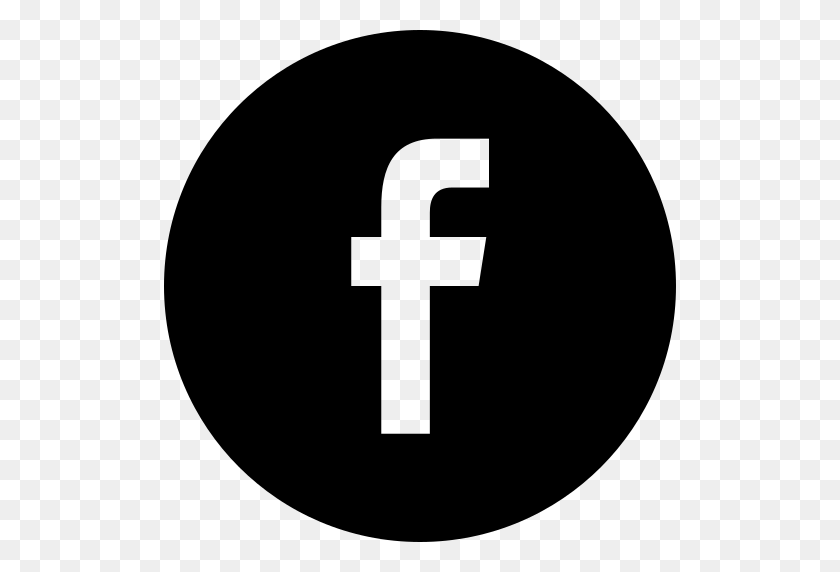 512x512 Icono Facebook, Negro, Social, Gratis De Miu Icons - Circulo Negro Png