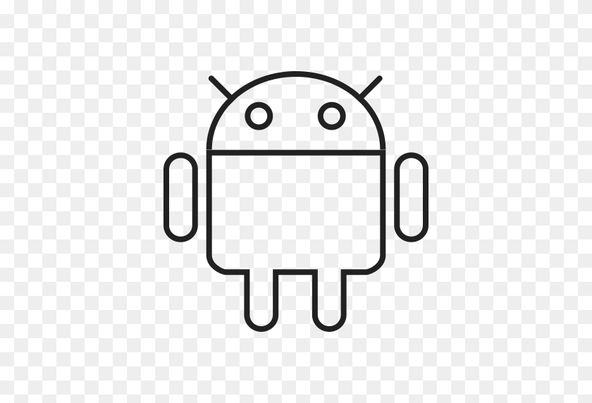 512x512 Iconos Para El Icono De Android Gratis, Icono De Ipad, Icono De Iphone, Icono De Móvil - Esquema De Iphone Png