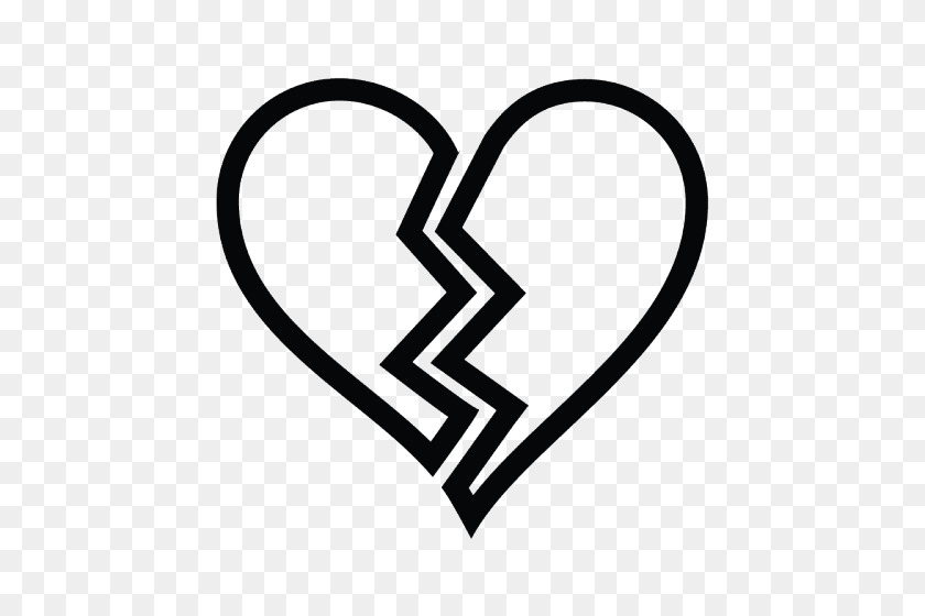 500x500 Icons For Life - Heart Broken PNG