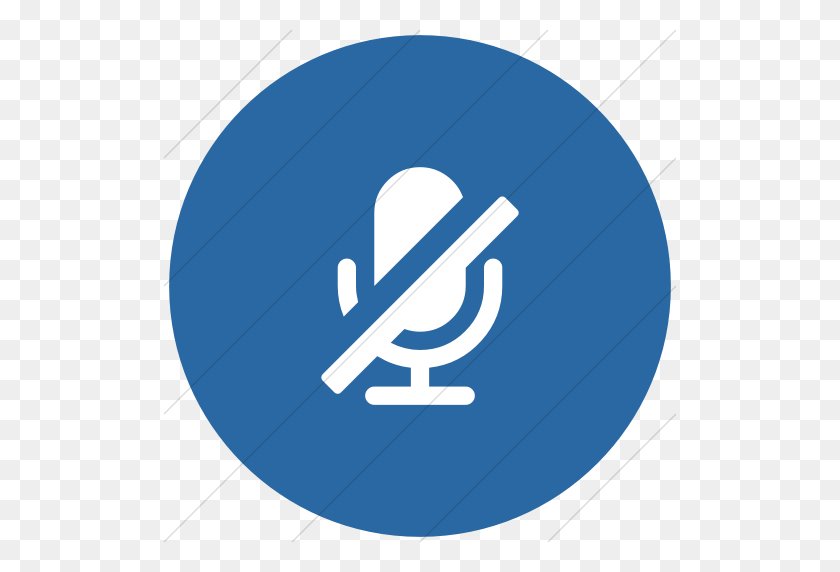 512x512 Iconsetc Плоский Круг, Белый На Синем, Потрясающий Шрифт Bootstrap - Круглая Косая Черта В Png