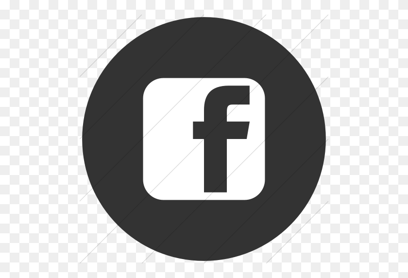 Iconsetc Flat Circle White On Dark Gray Social Media Facebook