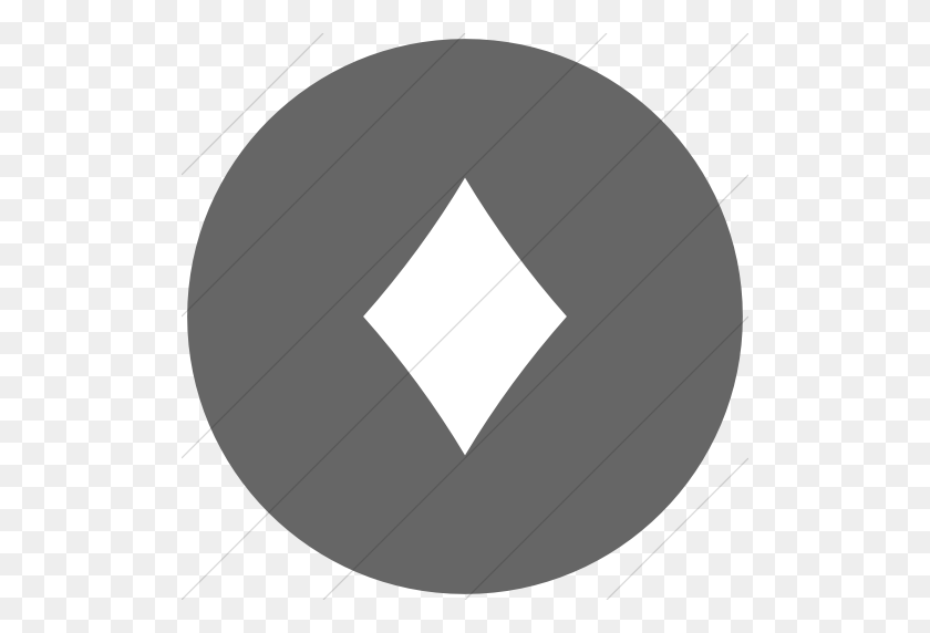 512x512 Iconsetc Flat Circle White On Gray Classica Black Diamond Suit Icon - Black Diamond PNG