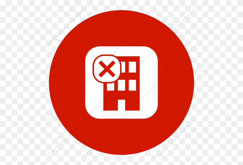 512x512 Iconsetc Flat Circle White On Red Ocha Humanitarians Inverse - Destroyed Building PNG