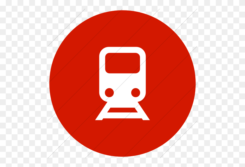 512x512 Iconsetc Flat Circle White On Red Ocha Humanitarians Logistics - Train Icon PNG