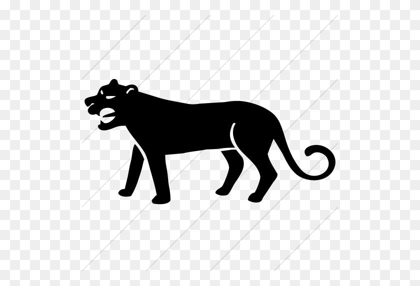 512x512 Iconsetc Simple Black Animals Mountain Lion Icon - Mountain Lion PNG