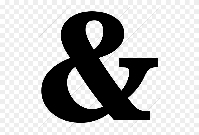 512x512 Iconsetc Simple Negro Classica Ampersand Icono - Ampersand Png