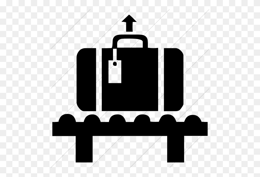 512x512 Iconsetc Simple Black Classica Baggage Claim Icon - Baggage Claim Clipart
