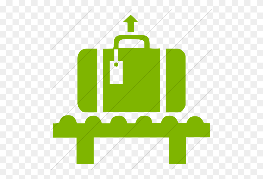512x512 Iconsetc Simple Green Classica Baggage Claim Icon - Baggage Claim Clipart