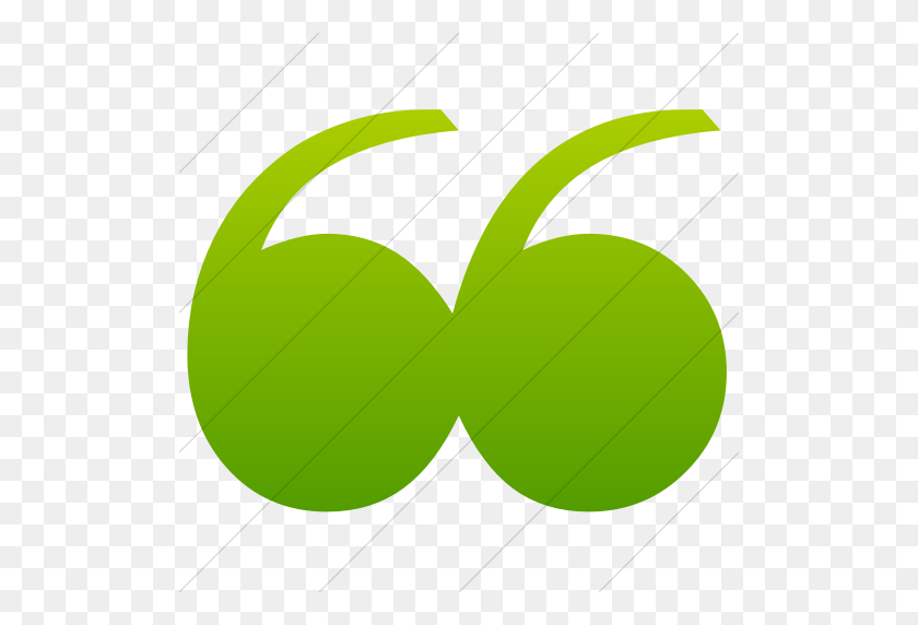 512x512 Iconsetc Simple Green Gradient Classica Quotation Mark Icon - Quotation Mark PNG
