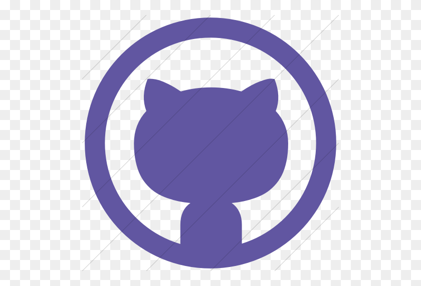 512x512 Iconsetc Простой Фиолетовый Значок Социальных Сетей На Github - Логотип Github Png