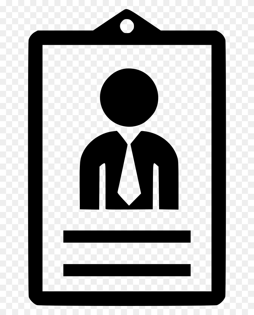 656x980 Id Card Employee Man Png Icon Free Download - Employee PNG