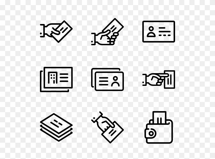 600x564 Id Card Icons - Business Card Icons PNG
