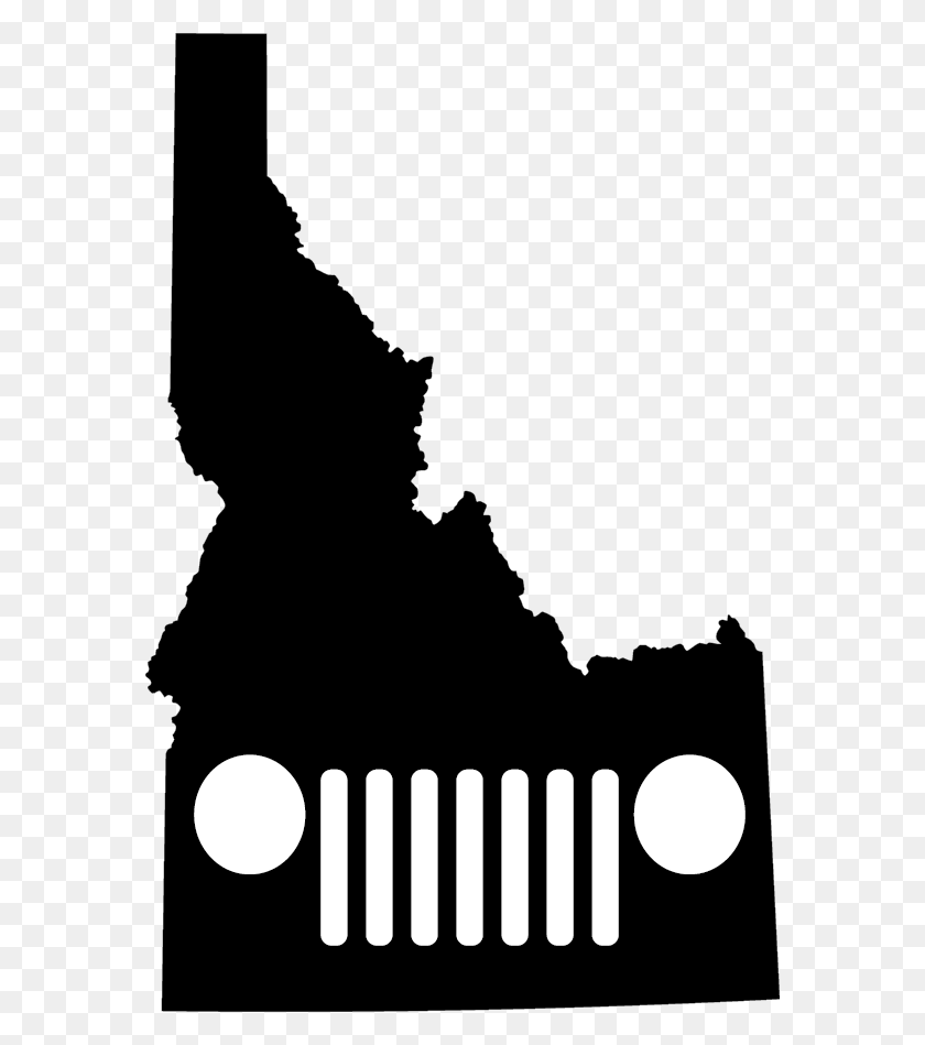576x889 Idaho Tj Grille Decal Trail Decals - Jeep Grill Clipart