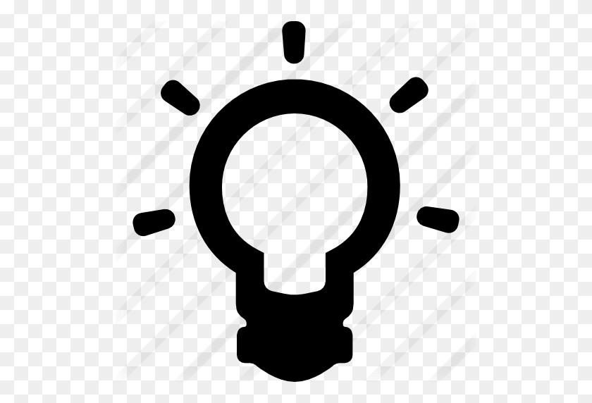 512x512 Idea Symbol Of A Lightbulb Outline - Idea Icon PNG