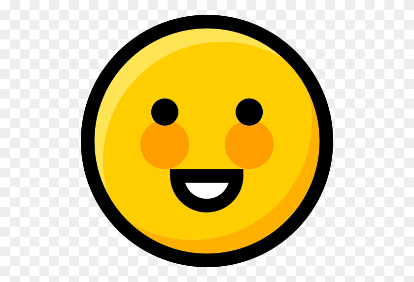 512x512 Ideograma, Emoji, Interfaz, Emoticones, Caras, Sentimientos, Emoticonos - Smiley Face Emoji Png