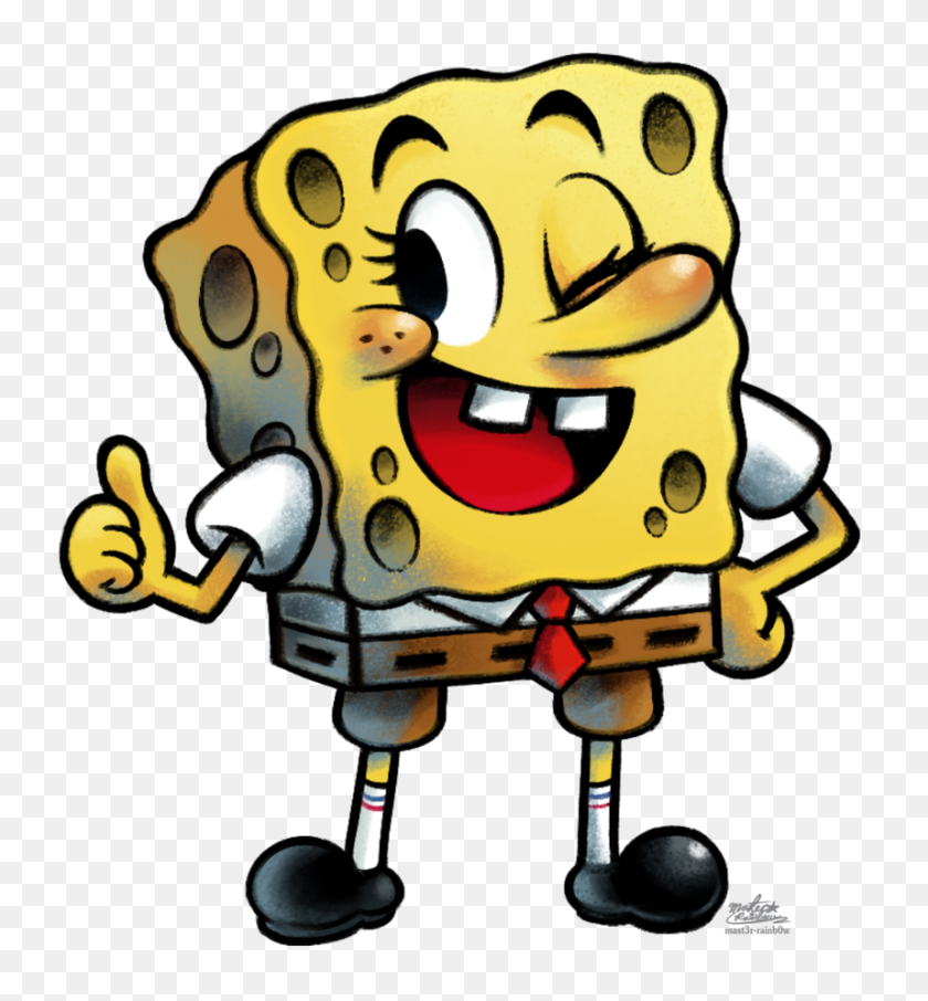 858x931 If Spongebob Was In Mario And Luigi Spongebob Squarepants Know - Sponge Bob Square Pants Clipart