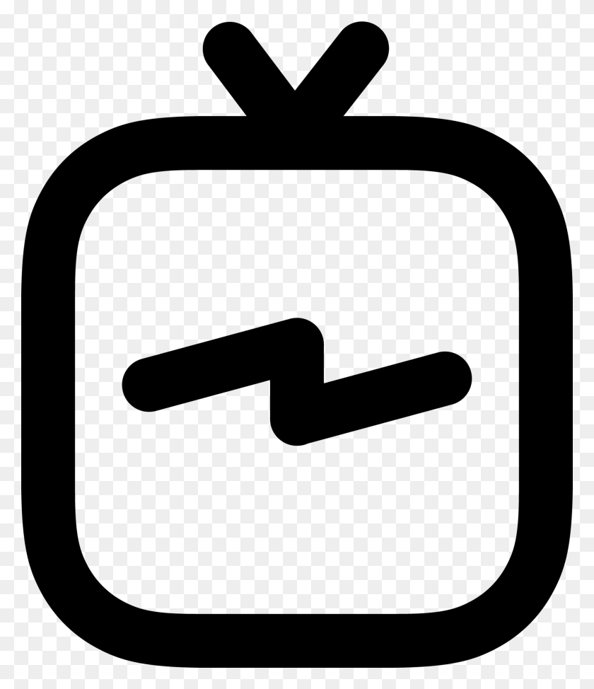 2048x2400 Igtv Logo Black Png Transparent Vector - White Instagram Logo PNG
