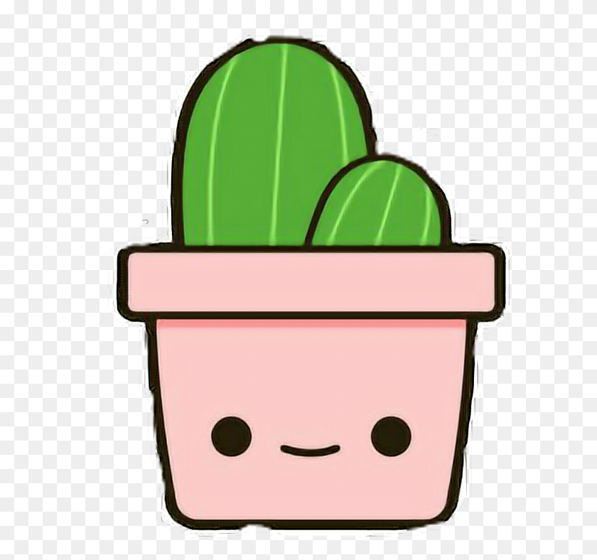 600x728 Ikawaii Cute Cactus Cutie Aesthetic Art Cartoon Pink - Cute Cactus Clipart