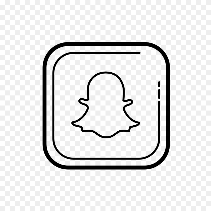 1600x1600 Ikonka Snapchat - Snapchat Ghost PNG