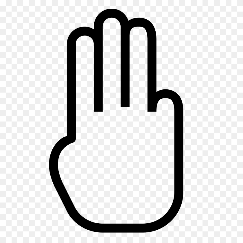 1600x1600 Иконка Три Пальца - Тыльная Сторона Руки Png