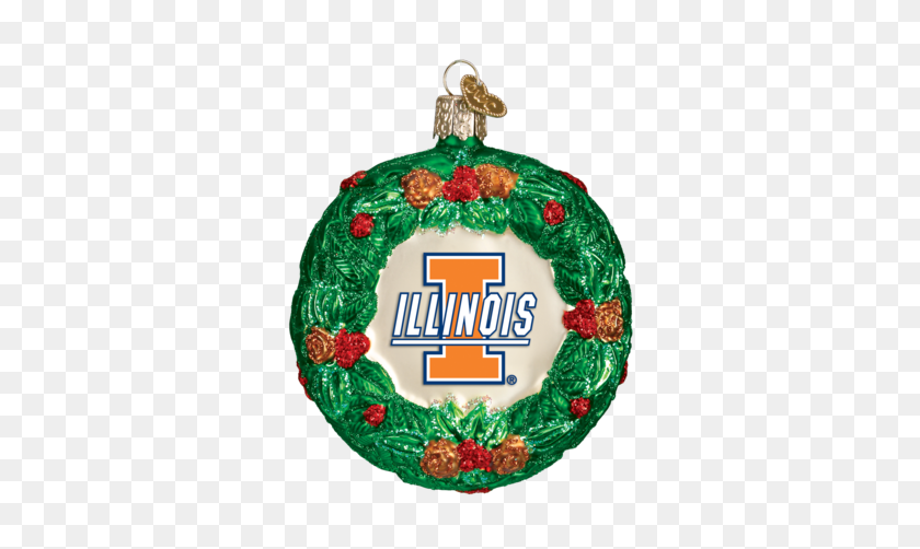 442x442 Illinois Basketball Ornament Old World Christmas - Christmas Wreath PNG