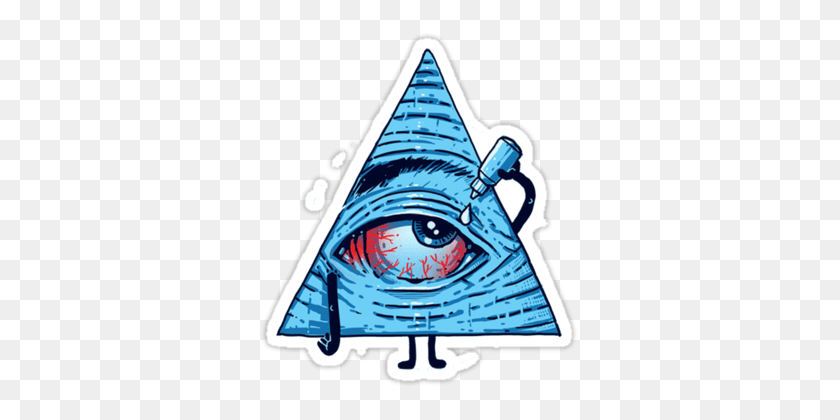375x360 Illuminati Clipart Blue - Illuminati Symbol PNG