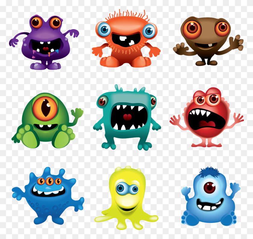 1280x1208 Ilustraciones Infantiles Para Los - Monster Mouths Clipart