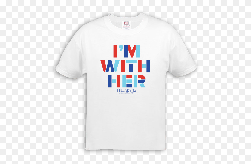 512x490 I'm With Her Hillary T Shirt - White Shirt PNG