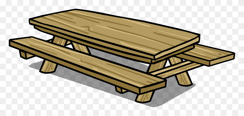2604x1140 Image - Picnic Table Clipart
