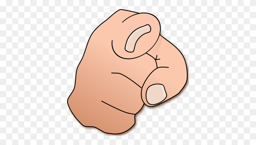 400x418 Image - Pointing Hand PNG