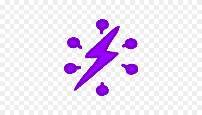 420x420 Image - Purple Lightning PNG