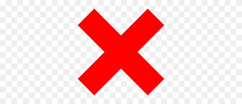 300x300 Image - Red Cross Out PNG