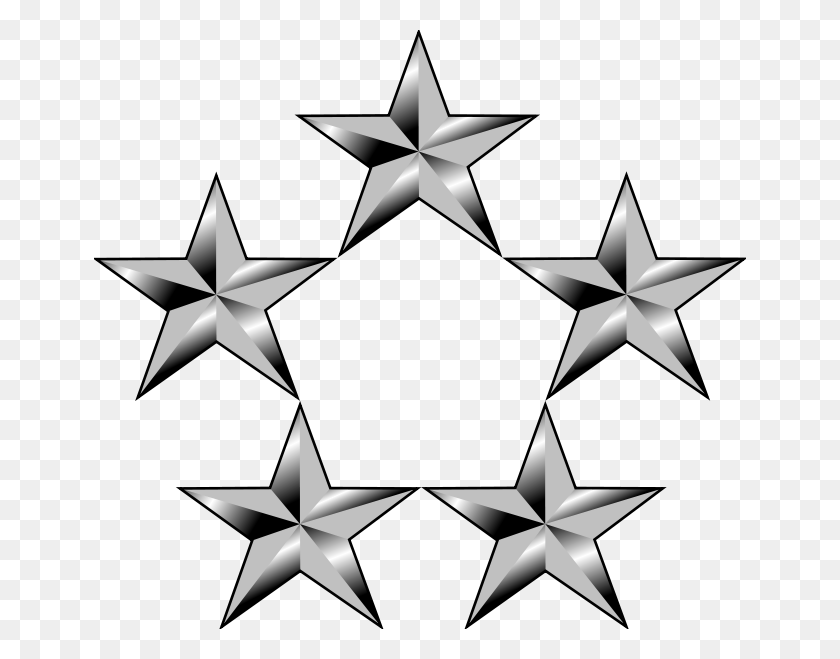 652x599 Image - Silver Stars PNG