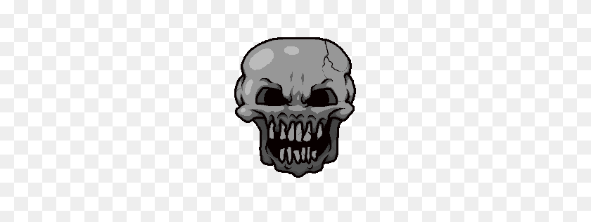 256x256 Image - Skull Face PNG