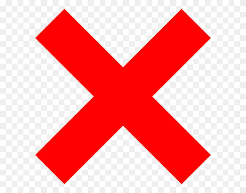 600x600 Image - X Sign PNG