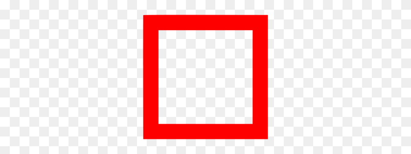 256x256 Image - Square Outline PNG