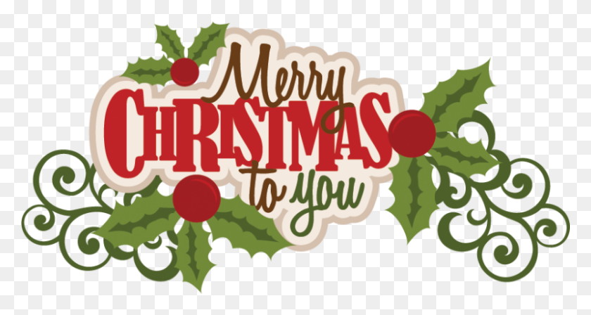 800x398 Image - Merry Christmas Text PNG