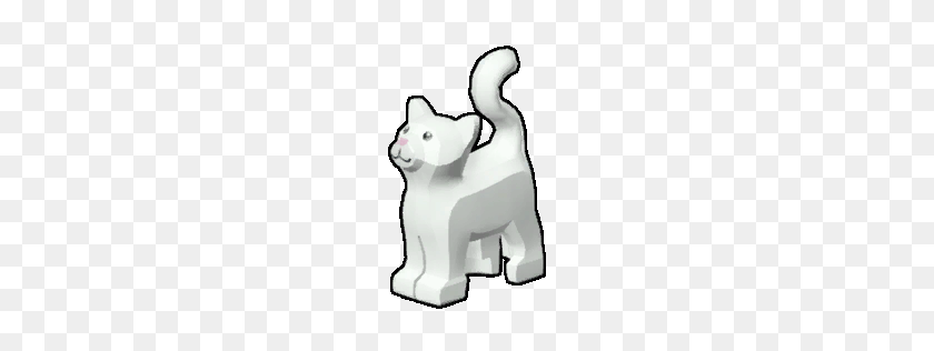 256x256 Image - White Cat PNG