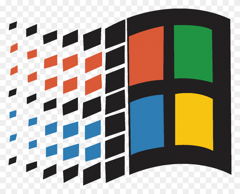 1378x1093 Imagen - Logotipo De Windows 95 Png