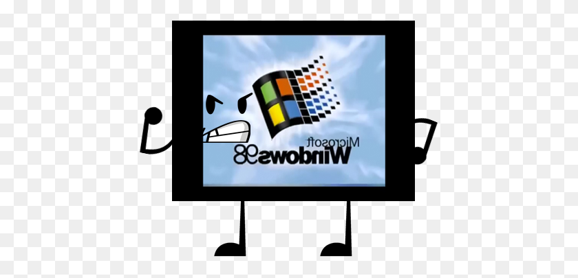 443x345 Imagen - Logotipo De Windows 98 Png