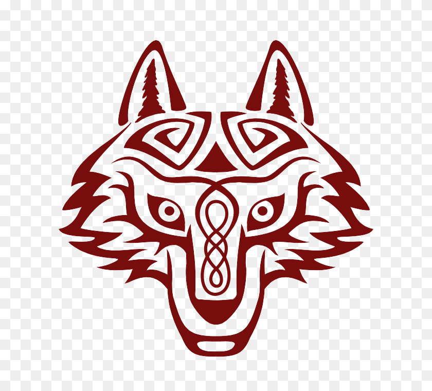 700x700 Image - Wolf Face PNG