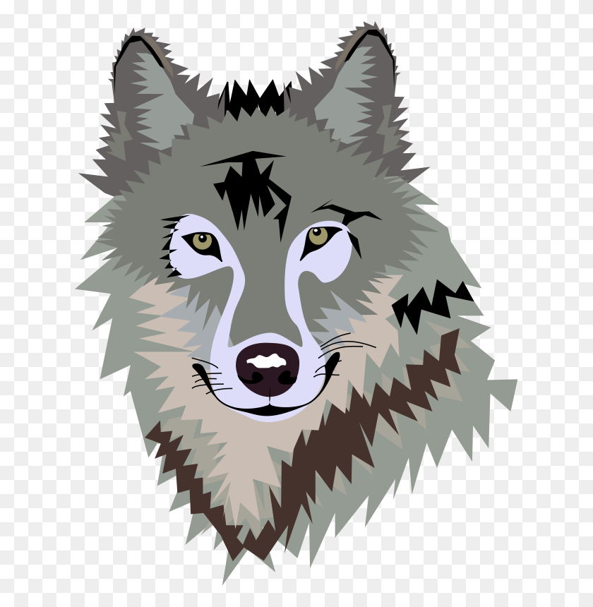 628x800 Image - Wolf Head PNG