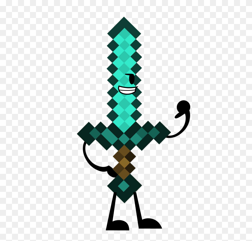 686x744 Image - Minecraft Diamond Sword PNG