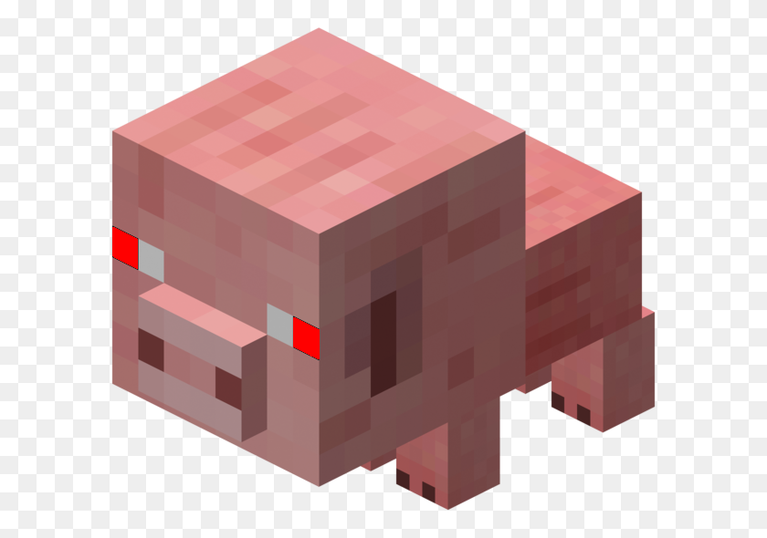 596x530 Image - Minecraft Pig PNG