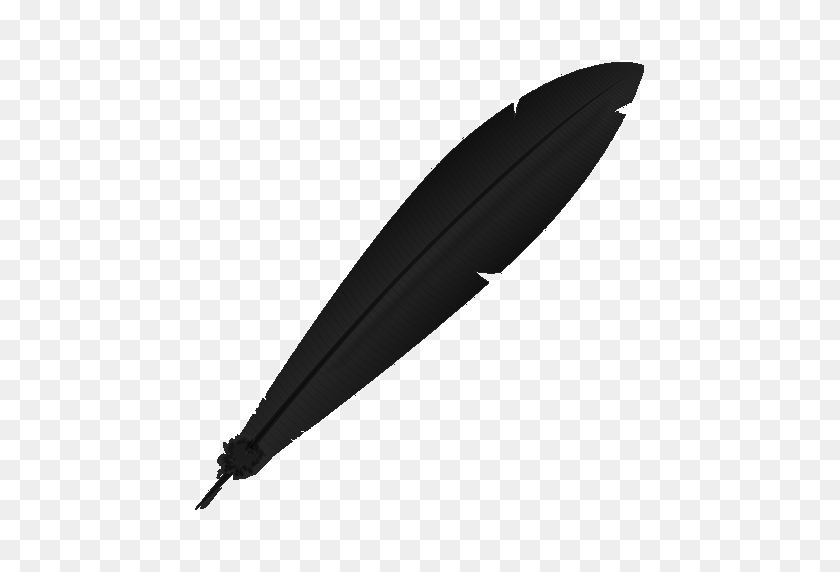 512x512 Image - Black Feather PNG